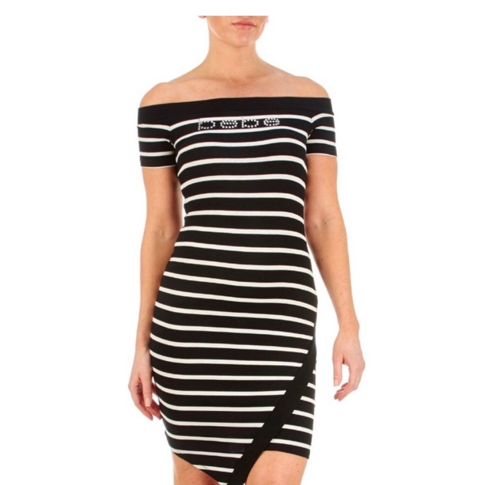 Bebe Mini Black & White Dress